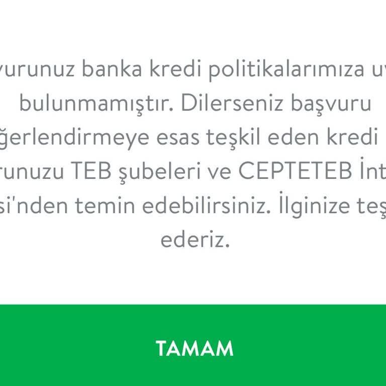 TEB Bankası'nın Yeni Müşterilere Kredi Sürecinde Yaşadığım Hayal Kırıklığı