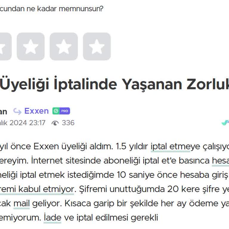 Exxen Üyeliği İptal Edilmiyor, Haksız Yere Ücret Kesiliyor