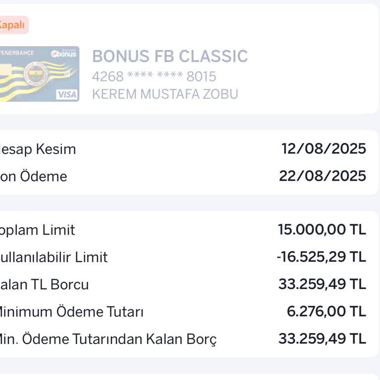 Kredi Kartı Borcunun Yapılandırılmaması Ve Bilgilendirme Eksikliği