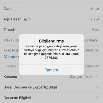 Ekspertiz Şeması Sorunu Nedeniyle İlanım Haksız Yere Yayından Kaldırıldı