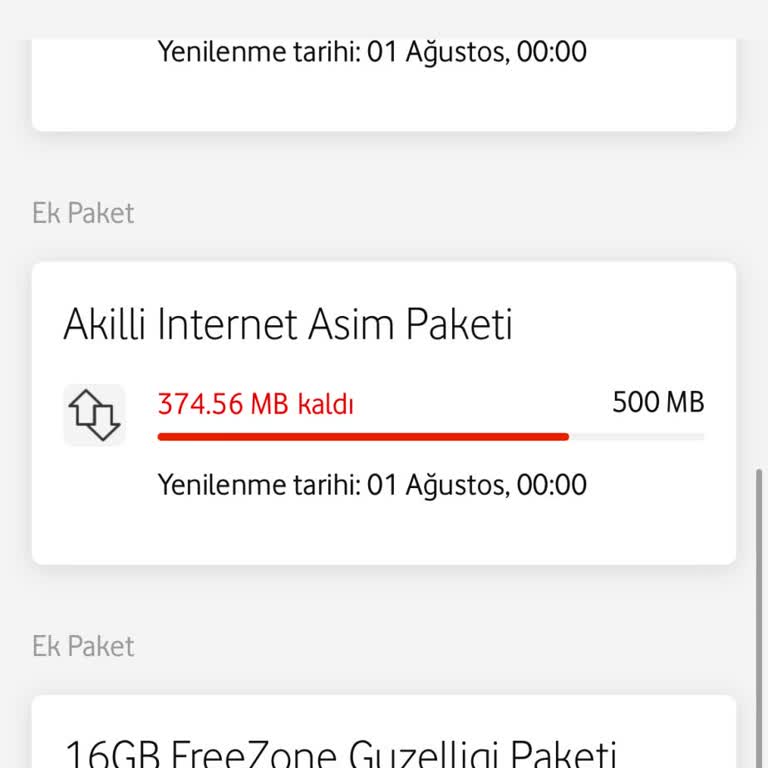 Vodafone İnternet Paketi Aşım Sorunu Ve Yetersiz Müşteri Hizmeti