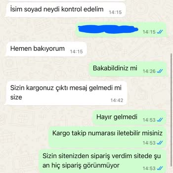 Ödemesi Alınan Siparişim Kayıp Bilgi Ve İletişim Yok