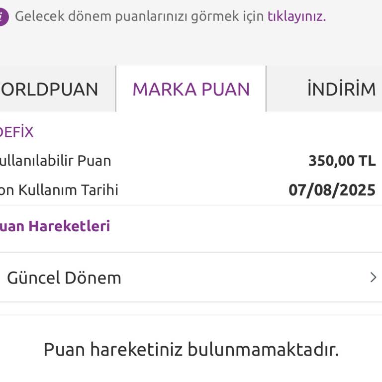 Kazandığım Worldcard Puanlarımı İdefix'te Kullanamıyorum