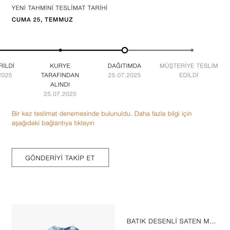 Kargoist Tarafından Teslim Edilmeyen Zara Siparişimle İlgili Mağduriyet
