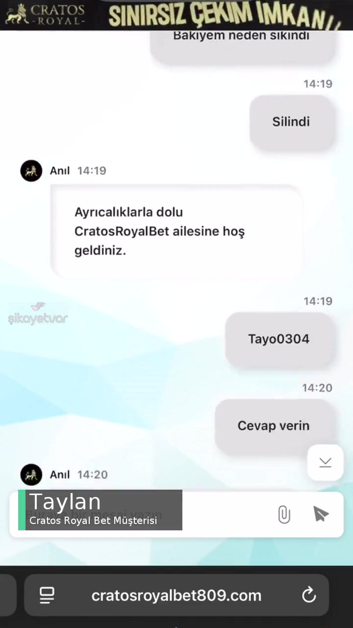 Cratos Royal Bet Haksız Bakiye Sildi! videonun kapak resmi