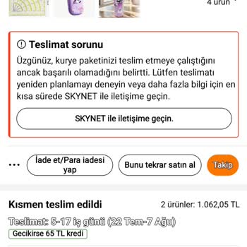 Skynet Worldwide Kurye Adresi Bulamamış Güya