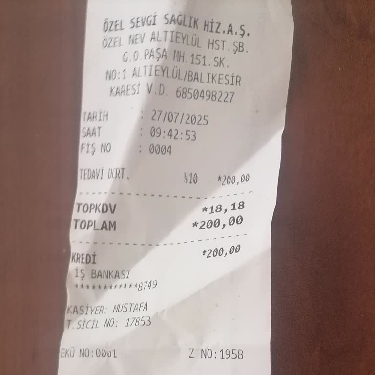 Özel Hastanede İğne Ücreti Alınmasından Ve Yüksek Fiyatlardan Şikayet