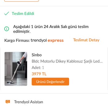 Sinbo Şarjlı Süpürge Kırık Parçası İçin Garanti Ve Yedek Parça Sorunu