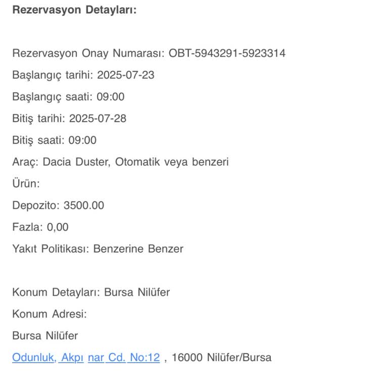 Greenmotion Car Rental Suv Araç Yerine Sedan Verildi, Ücret İadesi Yapılmadı