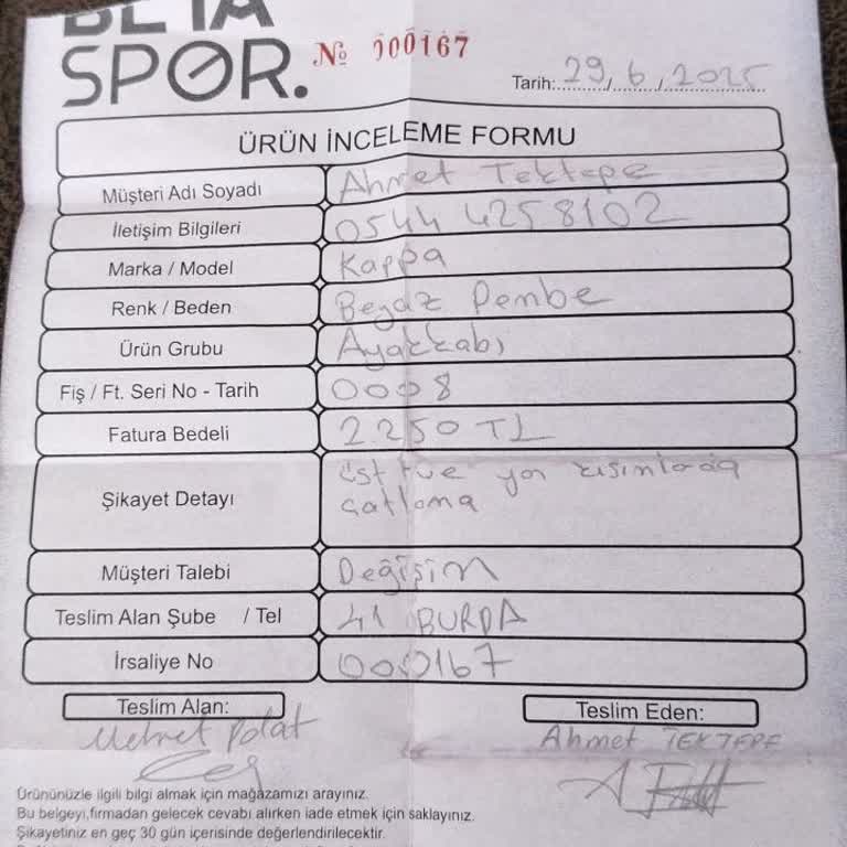 Kappa Ayakkabıda Erken Çatlama Ve Mağazadan Dönüş Alamama Mağduriyeti