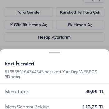 QNB Hesabımdan İzinsiz Yurtdışı Webpos 3D İşlem Mağduriyeti