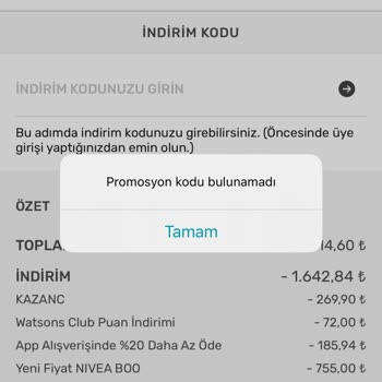 İndirim Kuponu Online Alışverişte Geçerli Olmuyor