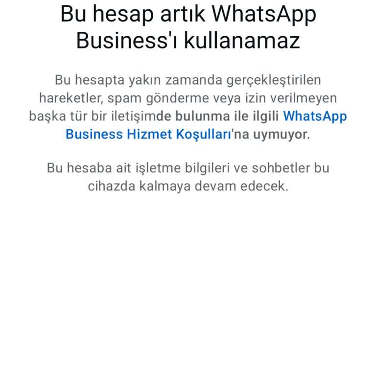 İşletme Hesabıma Haksız Spam Engeli Kondu