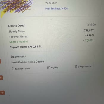 Migros Hızlı Teslimatında Gecikme Ve Yanlış Ürün Sorunu