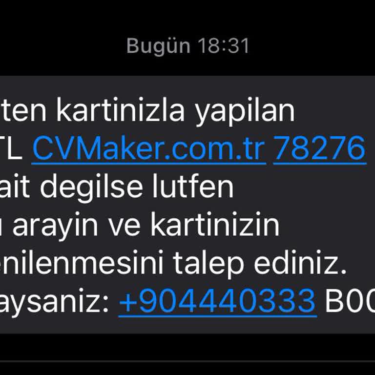 Onaysız Ve Yüksek Tutarla Kartımdan Para Çekildi