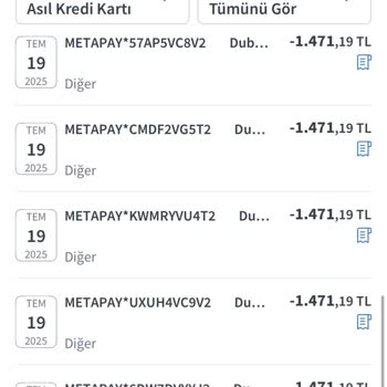 Metapay Bilgim Dışında Kredi Kartımdan Para Çekti
