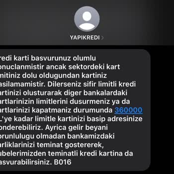 Yüksek Limit Vaadi Sonrası Kredi Kartı Başvurum Reddedildi Mağdur Oldum