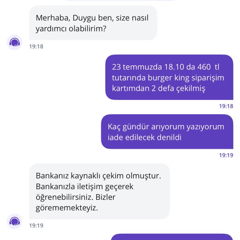 Getir Siparişim Görünmedi Param İade Edilmiyor Müşteri Hizmetleri Çözüm Sunmuyor