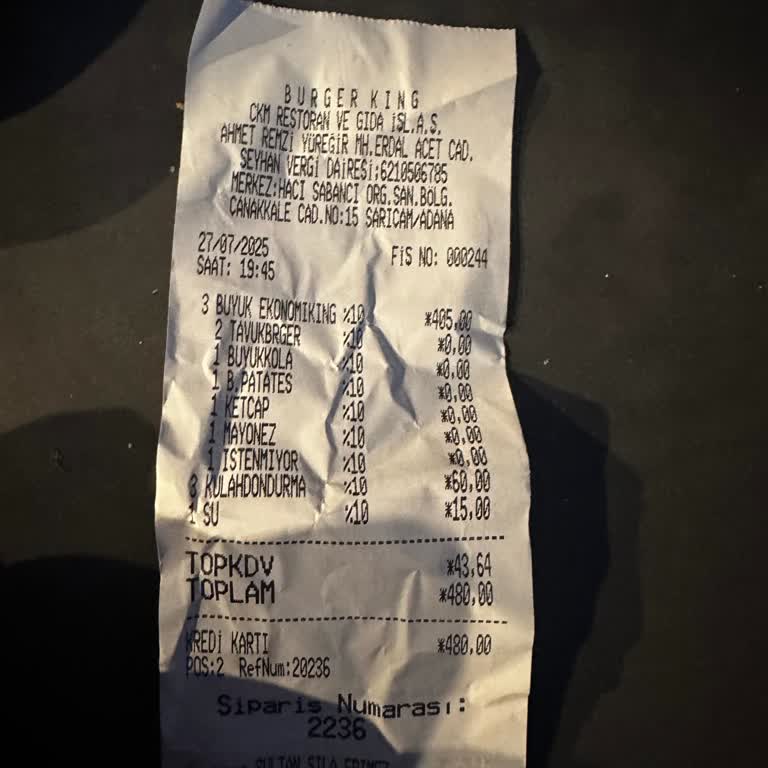 Burger King Siparişimde İstemediğim Dondurma Ve Fazla Ücret