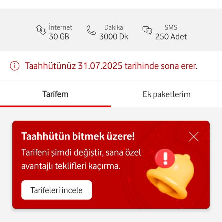 Uzun Süreli Vodafone Müşterisine Uygun Fiyatlı Ve Avantajlı Tarife Sunulmuyor
