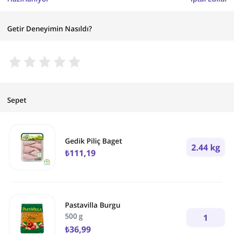 Getir'den İptal Edilen Siparişin Ücreti İade Edilmiyor
