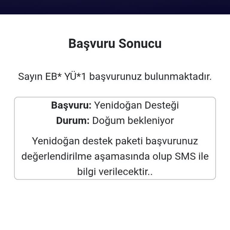 Destek Paketi Başvurusunda Sonuç Alamama Sorunu
