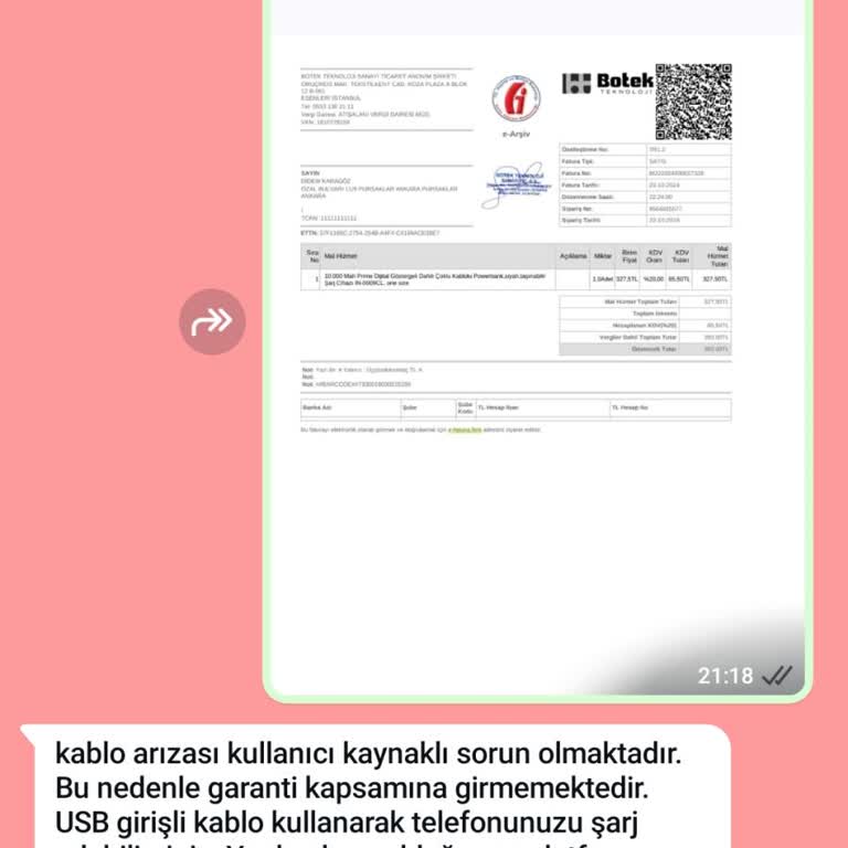 Powerbank Şarj Sorunu Ve Garanti Hizmetinden Memnuniyetsizlik