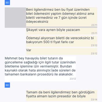 Çifte Ödeme Alındı, Bilet Verilmedi Ve Fiyat Artışıyla Mağdur Edildim