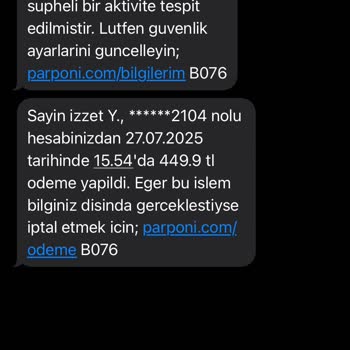 Bilinmeyen Site Üzerinden Hesabımdan Para Çekildiğine Dair Mesajlar Alıyorum