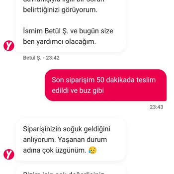 Soğuk Gelen Sipariş Ve Yetersiz Müşteri Hizmeti Deneyimi