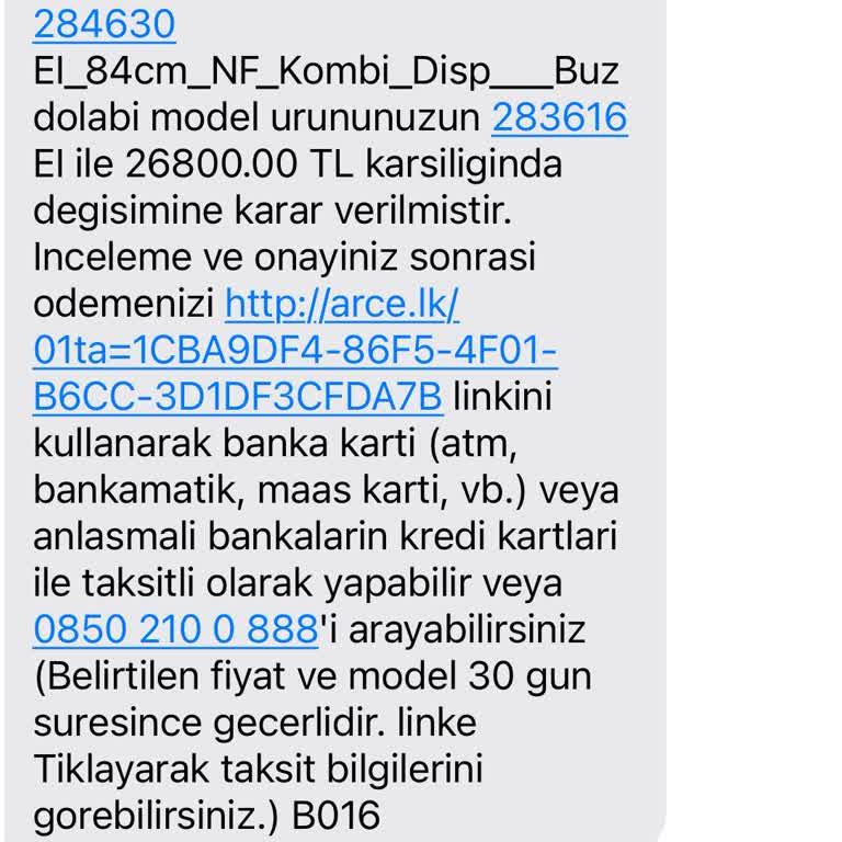 Arçelik Buzdolabında Erken Arıza Ve Yüksek Ücretli Değişim Teklifi