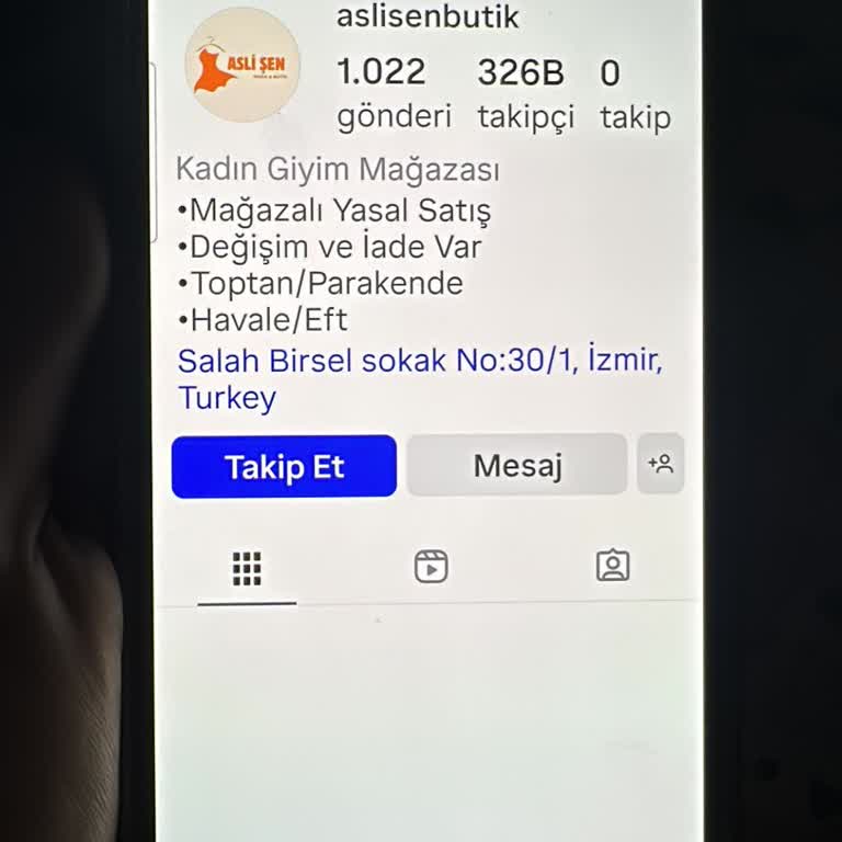 Aslı Şen Butik Mesajlara Dönüş Yapılmıyor