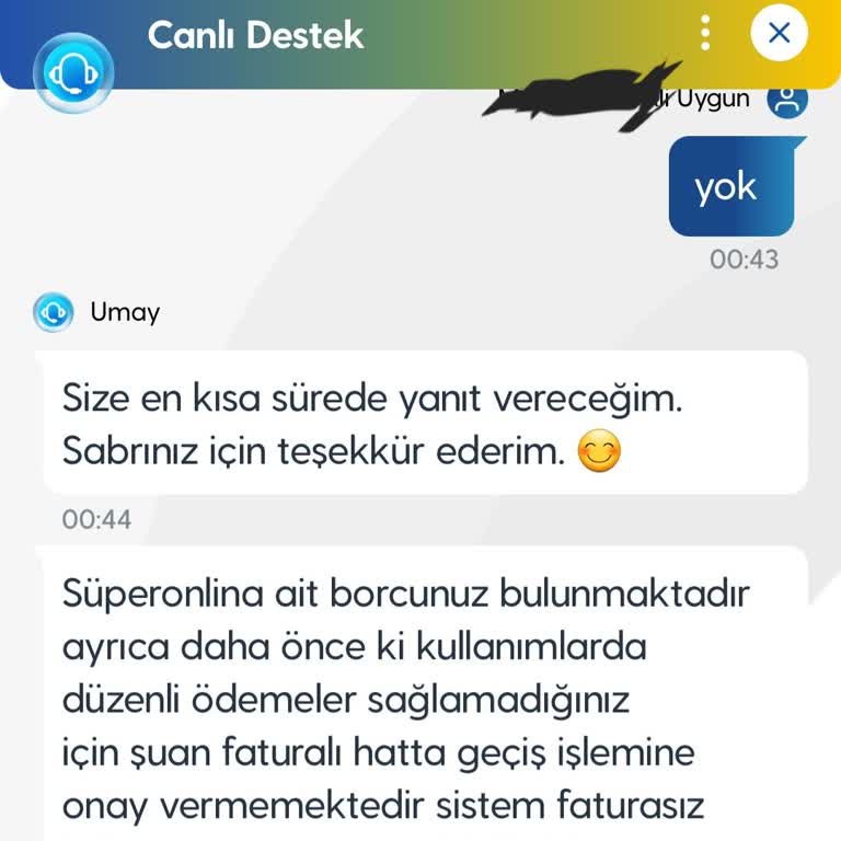 Faturasız Hattı Faturalıya Geçiremiyorum, Borç Gerekçesiyle Onay Verilmiyor