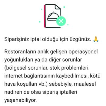 Sipariş İptali Sonrası Uzayan Para İadesi Ve Restoranın Sorumsuzluğu