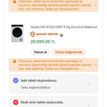 Eksik Ürün Teslimatı Ve Sorunun Çözümsüz Bırakılması
