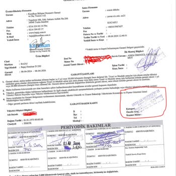 Garanti Kapsamında Parça Değişimi Haksız Yere Reddedildi