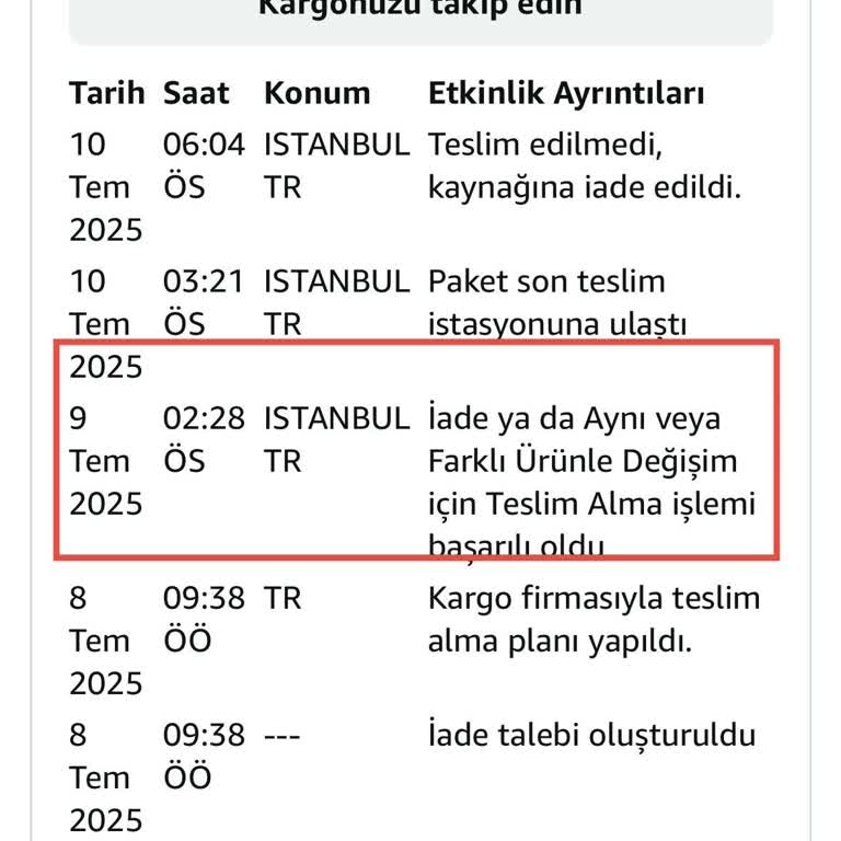 Amazon Türkiye'de İade Sürecinde Büyük Hayal Kırıklığı