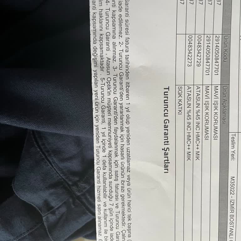 Mavi Işık Koruması Yerine Kaplama Gönderildi, Çözüm Bekliyorum