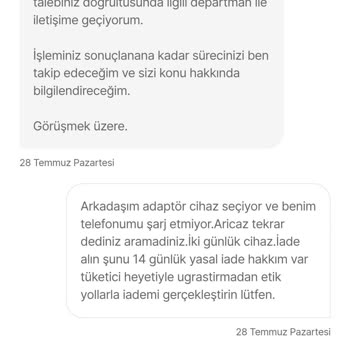 Uyumsuz Ürün İadesi Reddi Ve Müşteri Hizmetleri İlgisizliği
