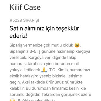 Sipariş Sonrası İletişim Sorunu Ve Gecikme Yaşadım