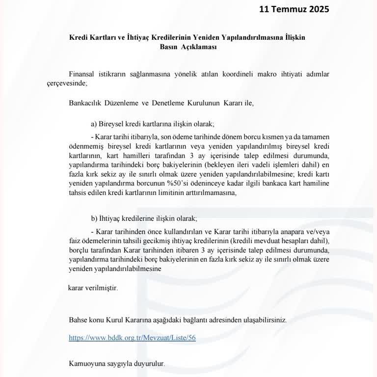 BDDK Duyurusu Uygulanmıyor, Borç Yapılandırmam Reddedildi