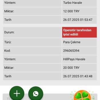Spinco'da Para Çekim Talebim Keyfi Olarak Düşürüldü Ve Bakiyem Silindi