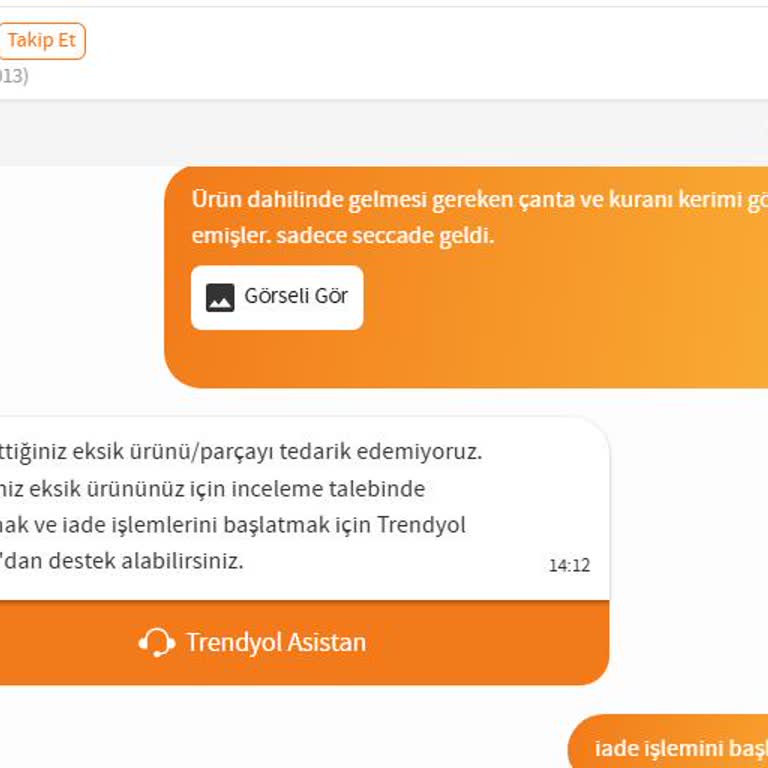Eksik Ürün Gönderimi Ve İade Talebimin Haksızca Reddedilmesi
