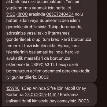 İş Bankası'ndan Yetersiz Bilgilendirme Ve Ulaşılamayan Müşteri Hizmeti
