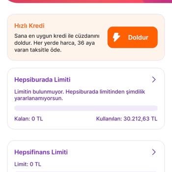 Hepsifinans Limitim Gerekçesiz Sıfırlandı Alışveriş Yapamıyorum