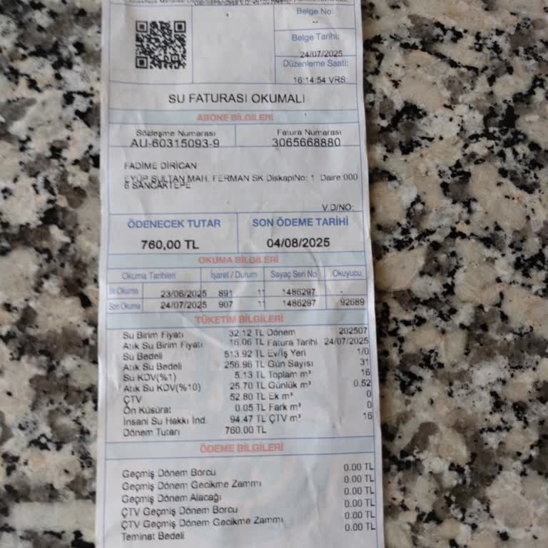 Kısa Sürede Yüksek Su Faturası Ve Beklenmedik Zamlar