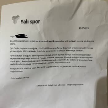 Puma Ayakkabıda Kısa Sürede Kumaş Yırtılması Ve Değişim Talebinin Reddedilmesi