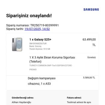 Hepsijet Tarafından Teslim Edilmeyen Galaxy S25+ Siparişim Ve Yanıltıcı Bildirimler