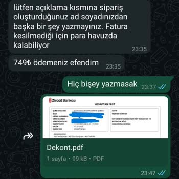 Sipariş Verdiğim Ürün Gönderilmedi Firmadan Hiçbir Şekilde Geri Dönüş Alamıyorum