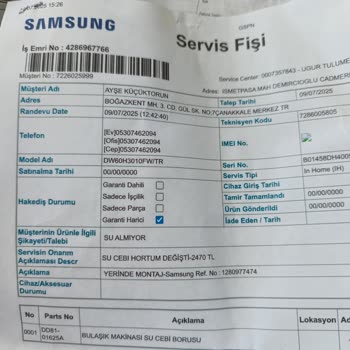 Servis Ücreti Ödedim Bulaşık Makinem Hala Arızalı